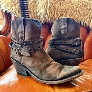 LIBERTY Black Leather Ankle Boots